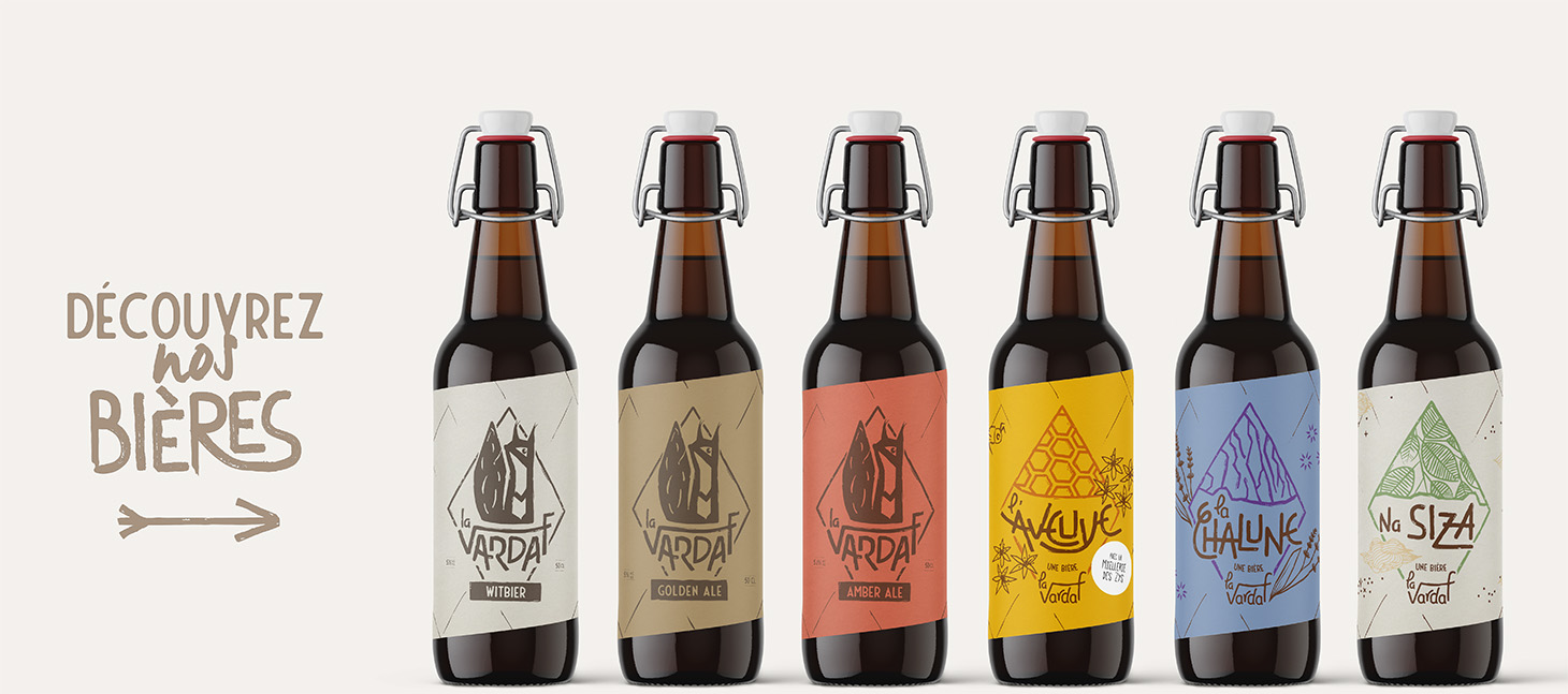 bouteilles biere graphisme etiquettes mockup