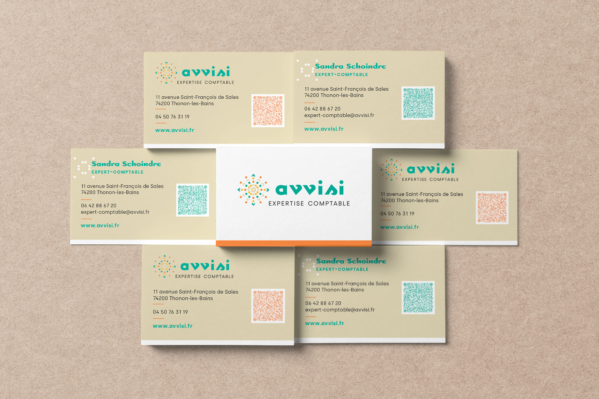 cartes de visite expert comptable thonon