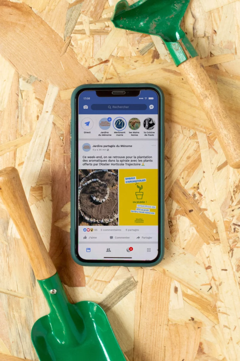 Exemple de visuel créé pour une publication sur les réseaux sociaux en s'appuyant sur la charte graphique