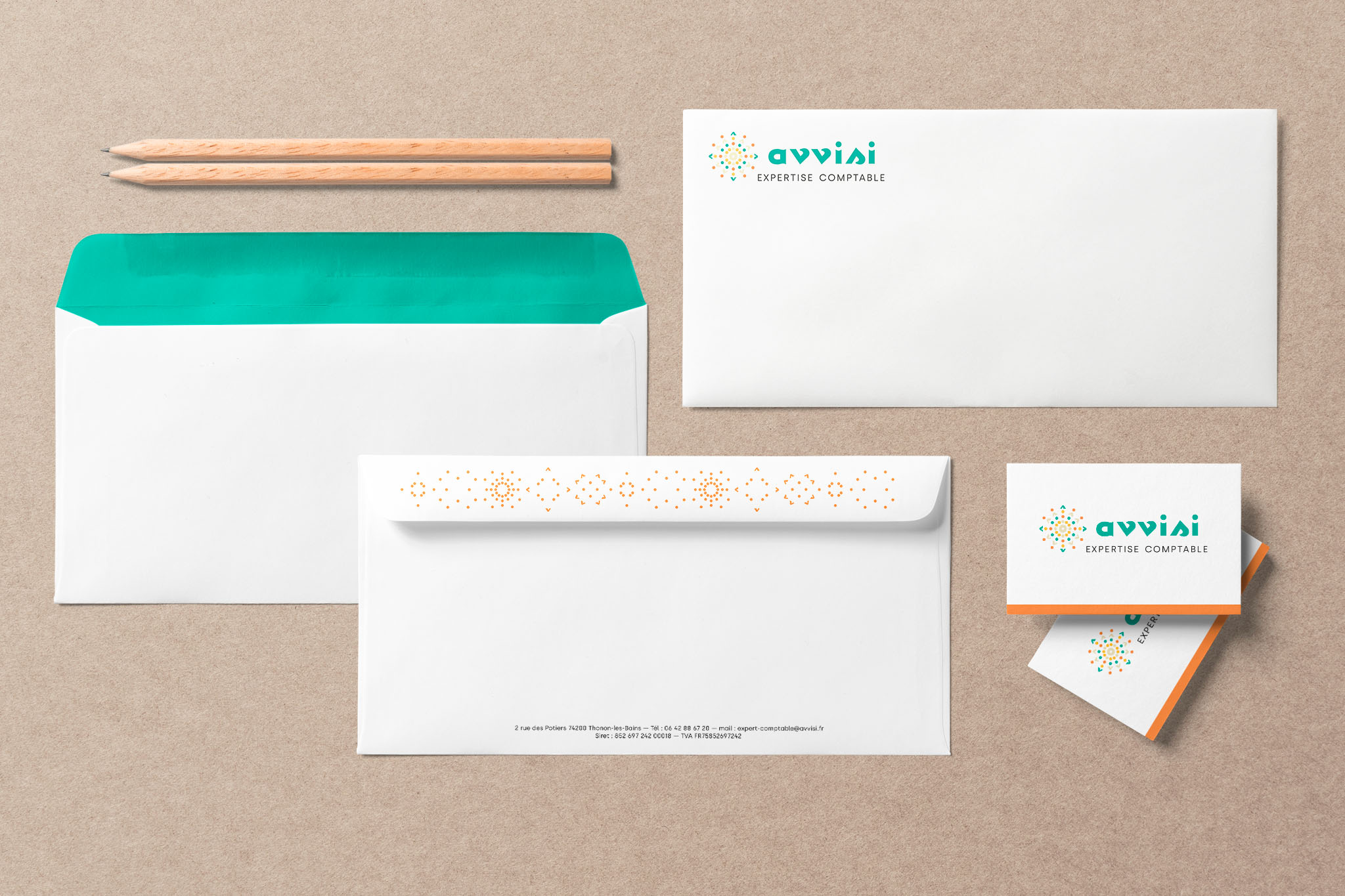 logotype enveloppes cabinet expert comptable