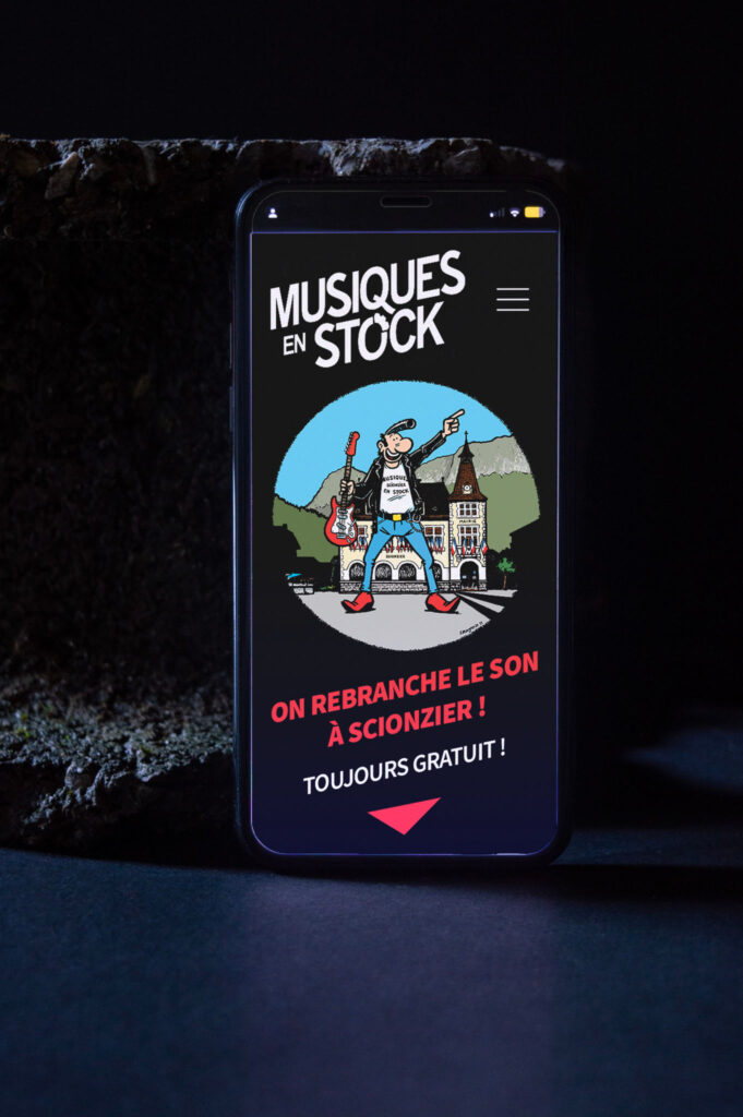 site web mobile festival musiques en stock