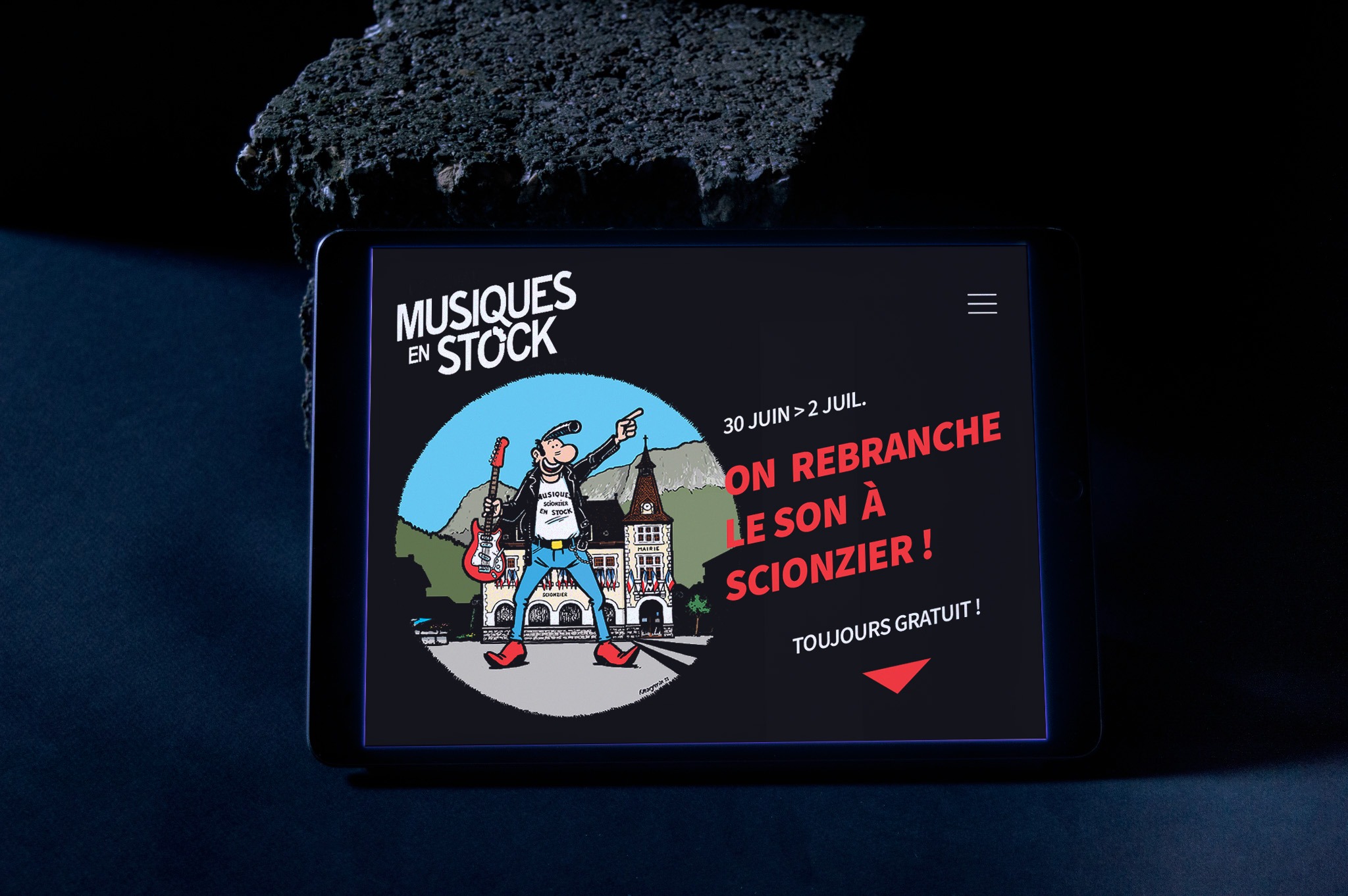 webdesign site web festival musiques en stock