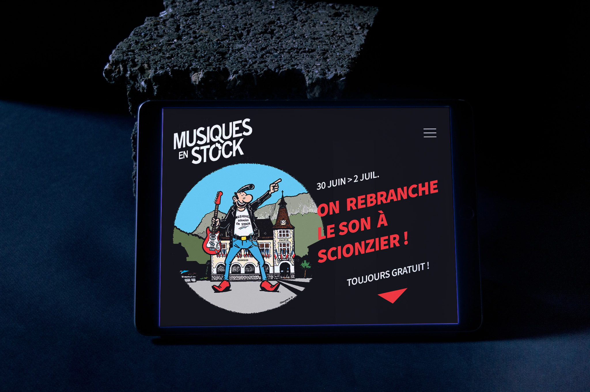 webdesign site web festival musiques en stock
